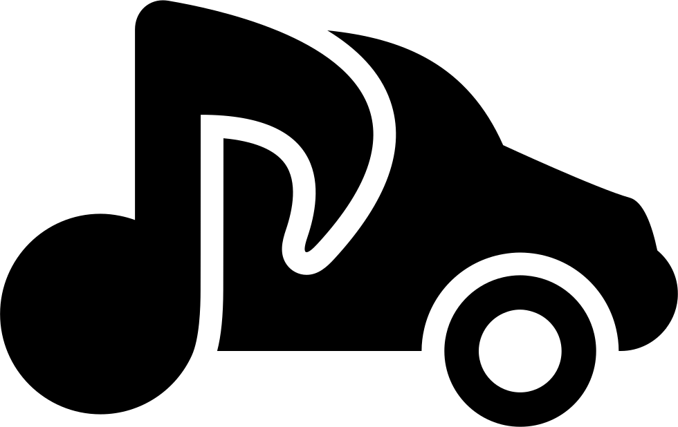 Music Note Over A Half Black Car Comments - Music (980x618), Png Download