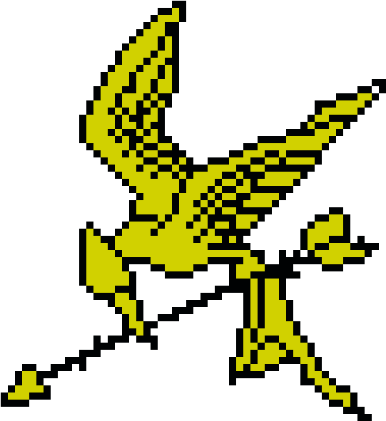 Hunger Games - Hunger Games Logo Pixel Art (920x740), Png Download