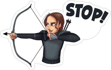 Viber Sticker «hunger Games - Стикеры The Hunger Games (490x317), Png Download