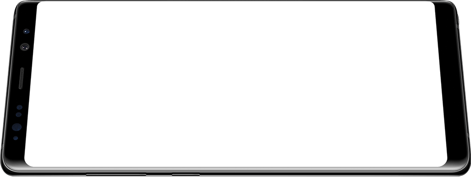 Galaxy Note8 In Landscape Mode Half Lying On Surface - Frame For Youtube Video (960x361), Png Download
