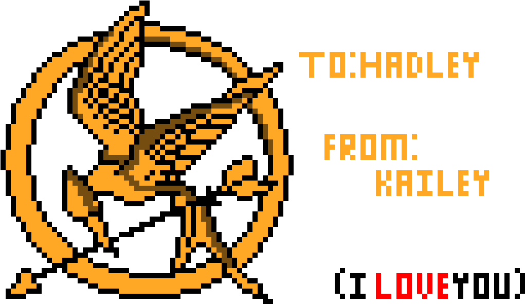 Hunger Games - Hunger Games Logo Pixel Art (1140x720), Png Download