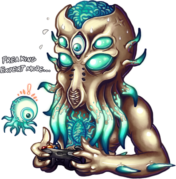 [ Img] - Terraria Moon Lord Art (615x626), Png Download