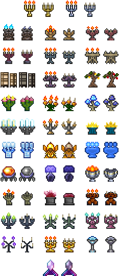 Placed Candelabras - Terraria Candelabra (246x552), Png Download