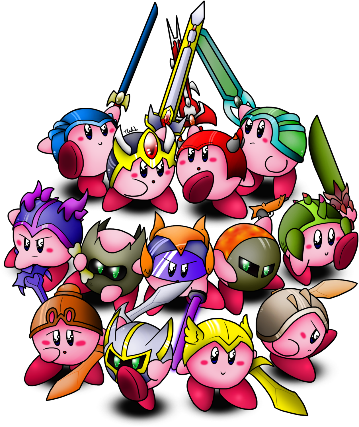 Terraria Kirby In All Armour By Tytasmaniantiger-d4rjty2 - Kirby Terraria (1280x1520), Png Download