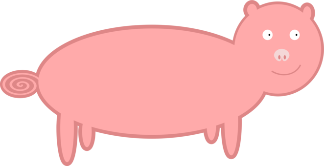 Miniature Pig Piggy Bank Dr - Domestic Pig (662x340), Png Download