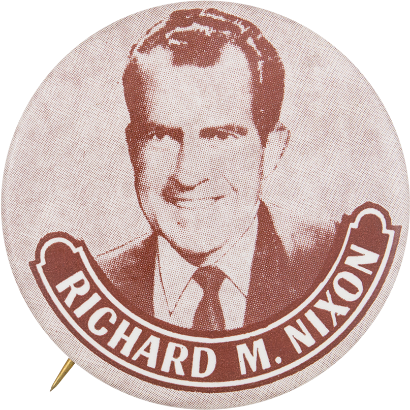 Nixon Sepia - Richard M. Nixon Campaign Button - Old Style (1000x917), Png Download