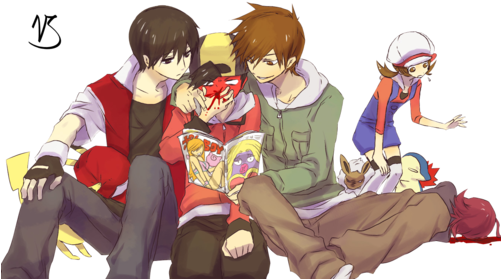 Pokemon Hintergrund Entitled Xd Red, Blue, Gold, Silver - Pokemon Red Blue Gold (500x295), Png Download