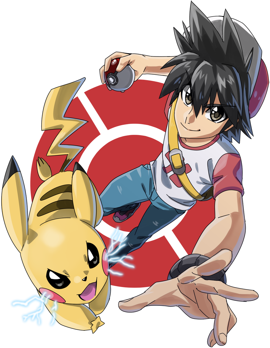 1 Reply 24 Retweets 76 Likes - Trainer Red And Pikachu (927x1200), Png Download