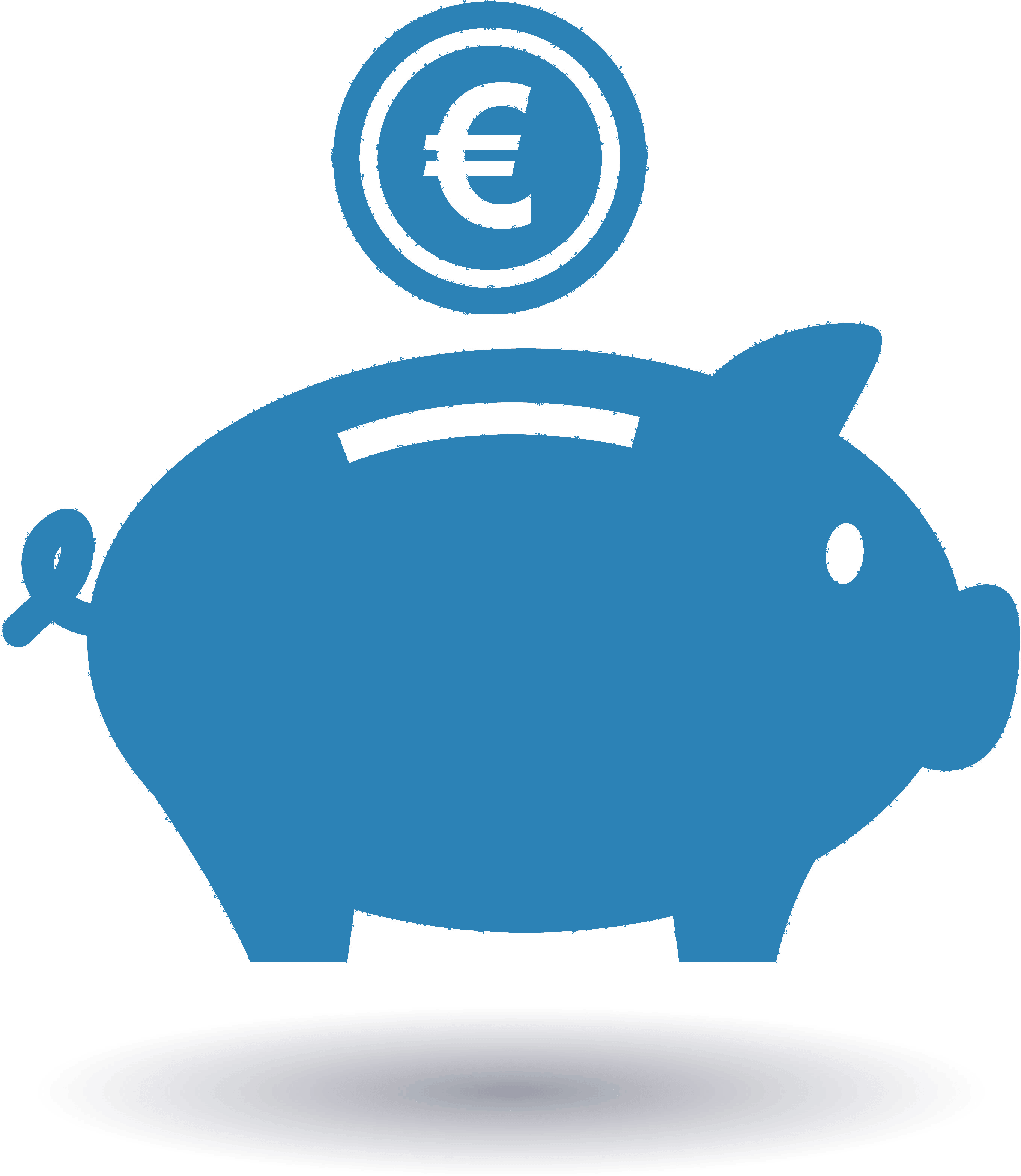 Free Download Euro Icon Clipart Computer Icons Royalty-free - Blue Piggy Bank Png (4067x4067), Png Download