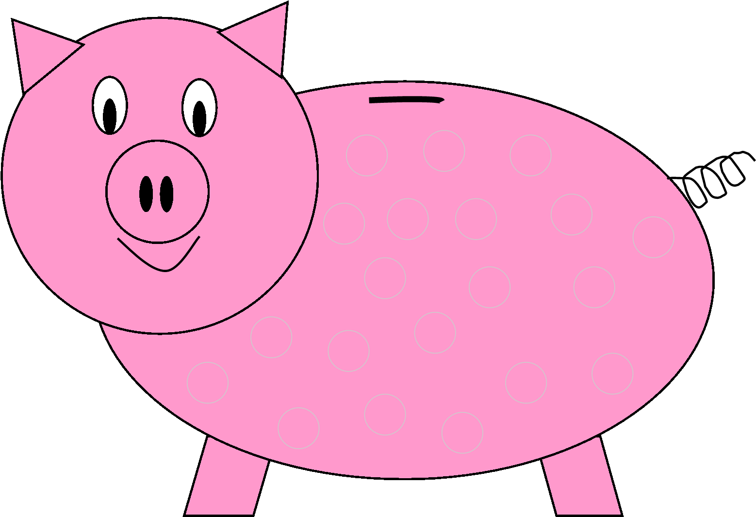 Piggy Bank Clipart Png - Pink Piggy Bank Clipart (1559x1073), Png Download