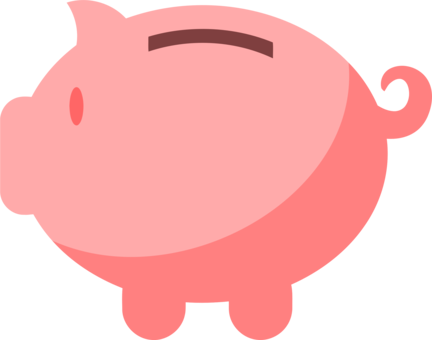 Piggy Bank Computer Icons Money - Piggy Bank Clipart (432x340), Png Download