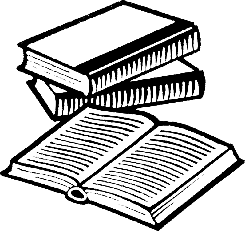 Drawing Textbooks Defaced Picture Library Stock - Line Drawing Of A Book (797x750), Png Download