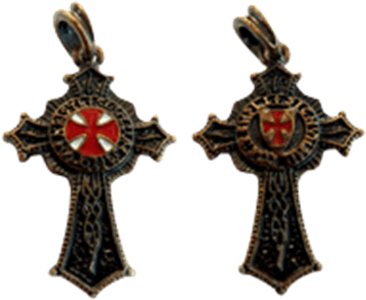 Knights Templar Cross Pendant - Knights Templar Cross Necklace (555x555), Png Download