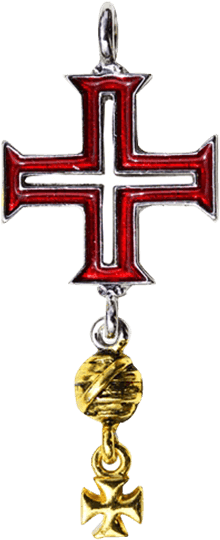 Tomar Cross Templar Necklace - Tomar Cross (555x555), Png Download