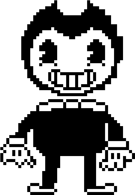 Bendy And The Ink Machine - Pixel Art (550x650), Png Download