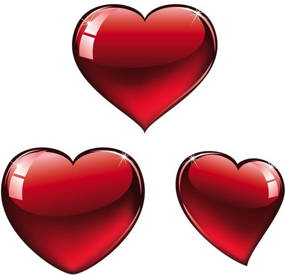 February Clipart Heart Shape Design - Valentines Hearts Png (599x600), Png Download
