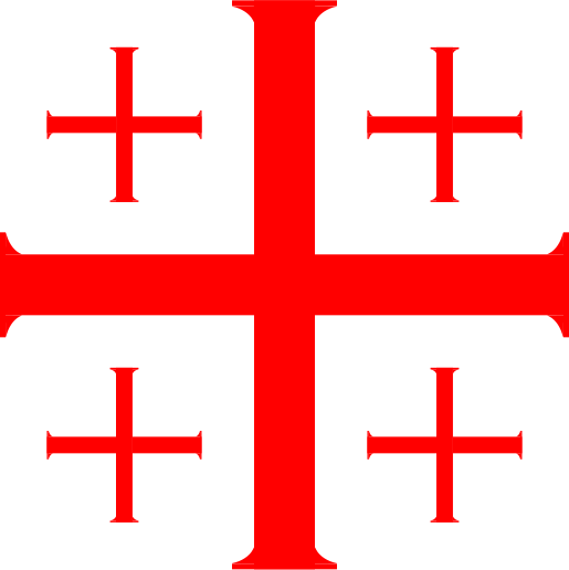 Brikwars Forums - Red Jerusalem Cross (515x516), Png Download