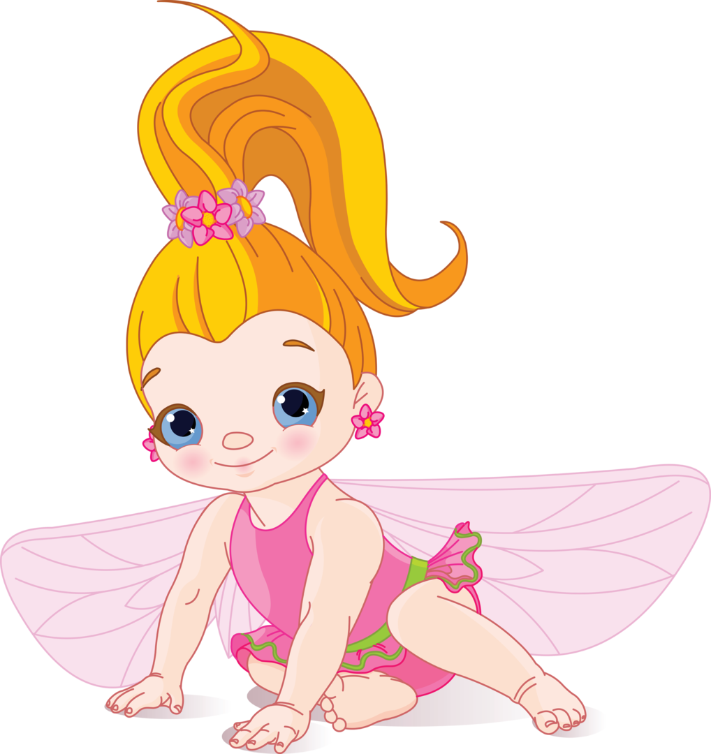Fairy Tale Clipart Baby - Baby Fairy (1018x1080), Png Download