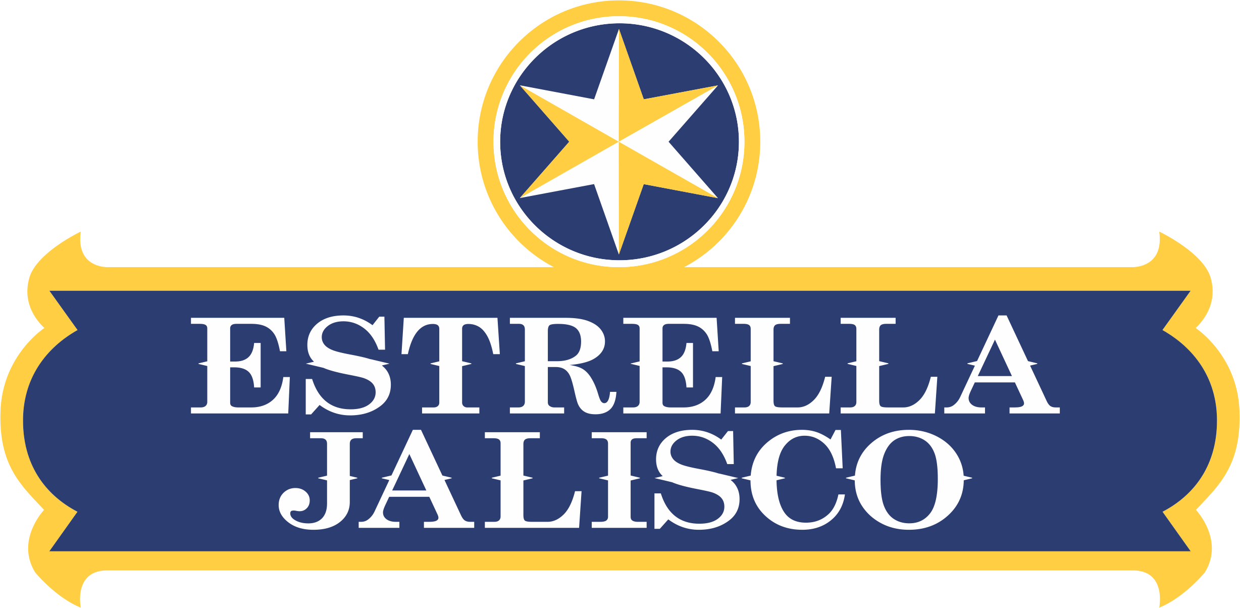 Estrella Jalisco Beer Logo (2456x1204), Png Download