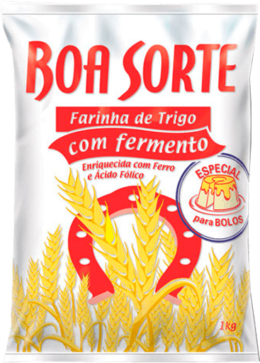 Farinha De Trigo Boa Sorte Com Fermento 1kg - Farinha De Trigo Boa Sorte Com Fermento (600x600), Png Download