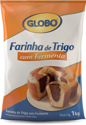 Farinha De Trigo Globo Com Fermento 1kg - Farinha De Trigo Globo (305x495), Png Download