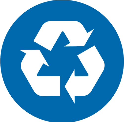 Click Here For The Tompkins County '18/'19 Curbside - Recycle Icon Png Blue (529x494), Png Download
