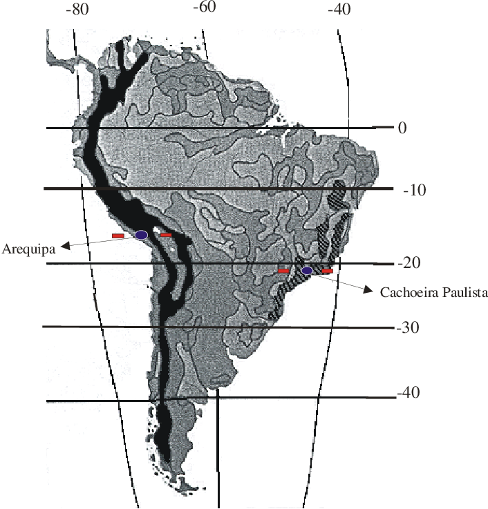 Map Of South America Showing The Location Of The Andes South America 201 2014389 Map Of South America Showing The Location Of 
