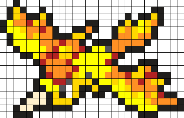 Moltres Pokemon Bead Pattern Perler Bead Pattern / - Central City Brewing Co Ltd (589x379), Png Download