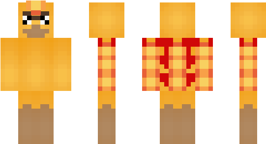Minecraft Skin Moltres - Minecraft Skin Agk (600x348), Png Download
