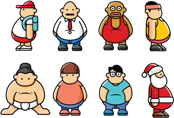 Fat Guys Vector - Obese Medical Png Vector (700x490), Png Download