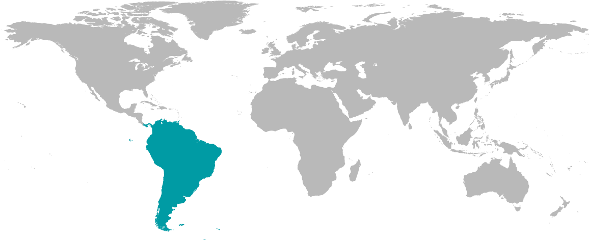 South America - World Map Black Png (1270x644), Png Download