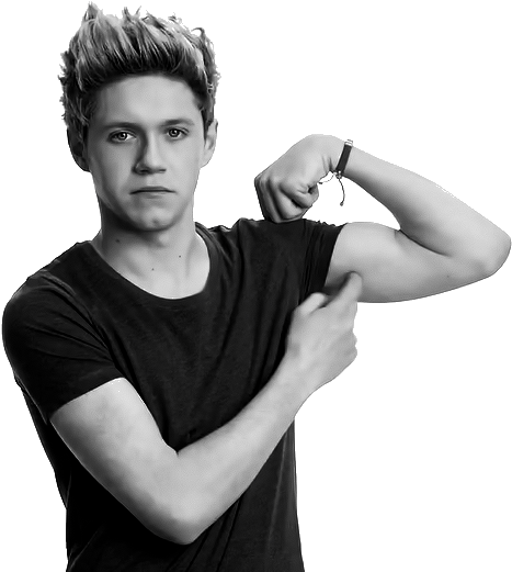 Niall Horan Png Tumblr - Niall Horan Black And White Png (500x524), Png Download
