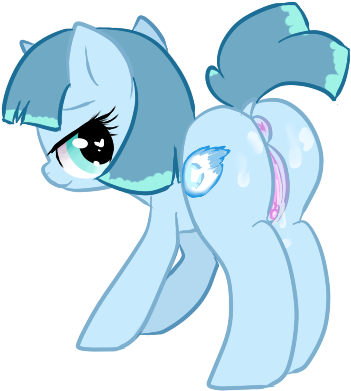 Anus, Artist Needed, Explicit, Female, Filly, Foalcon, - Cartoon (416x422), Png Download
