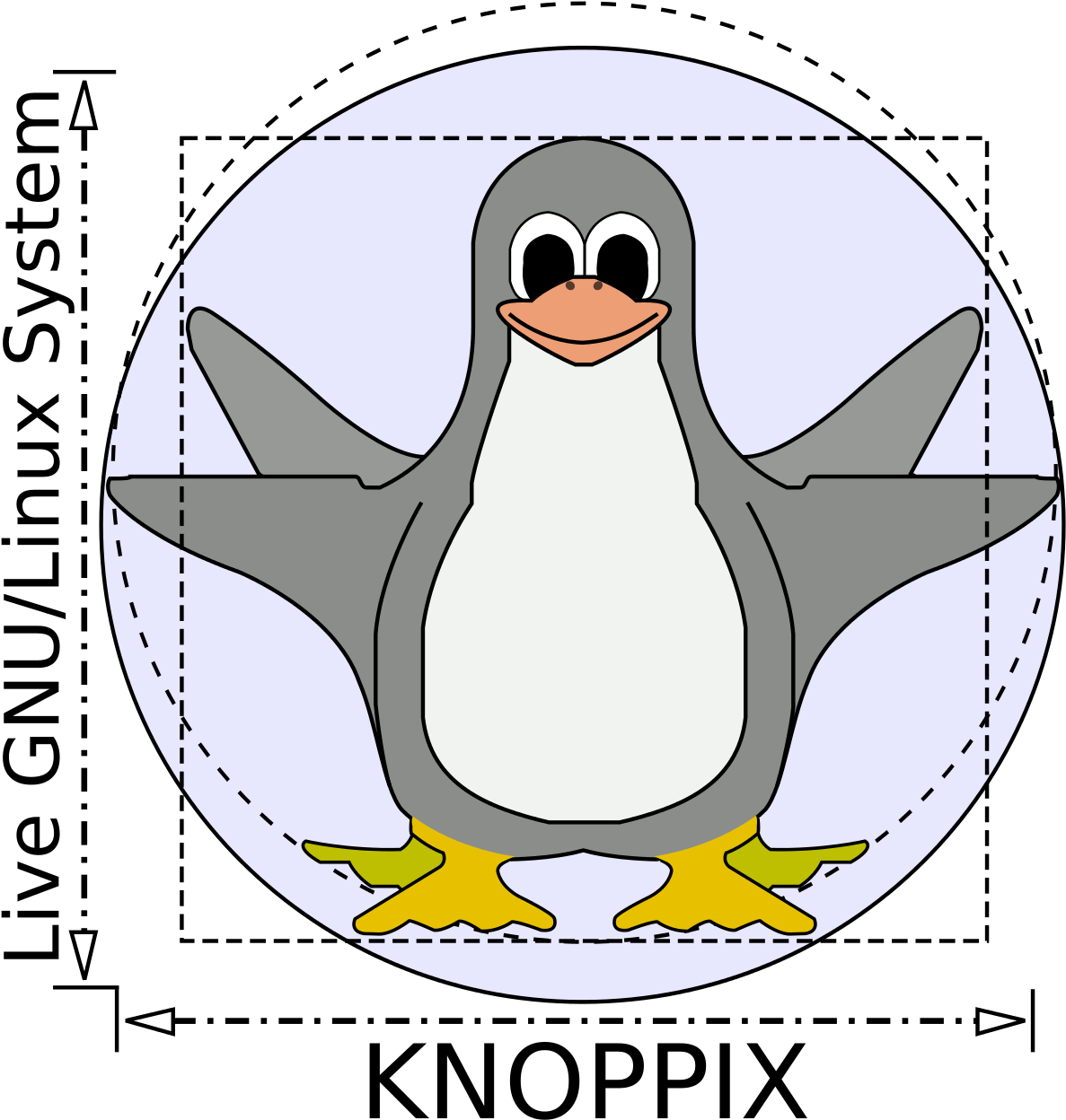 Knoppix Linux Logo (1200x1262), Png Download