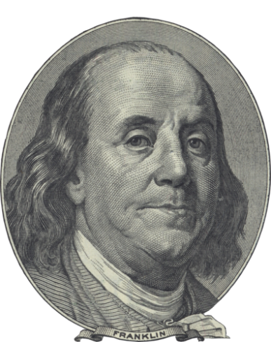 Ben Franklin2 Get Paid - Ben Franklin (387x489), Png Download