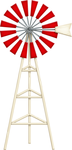 Windmill - Windmill Farm Clipart (241x500), Png Download