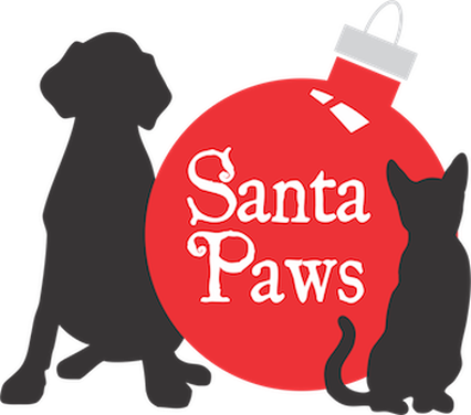 Santa Paws (426x376), Png Download