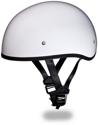 D - O - T - Daytona Skull Cap W/o Visor Hi Gloss White - Motorcycle Helmet (500x500), Png Download