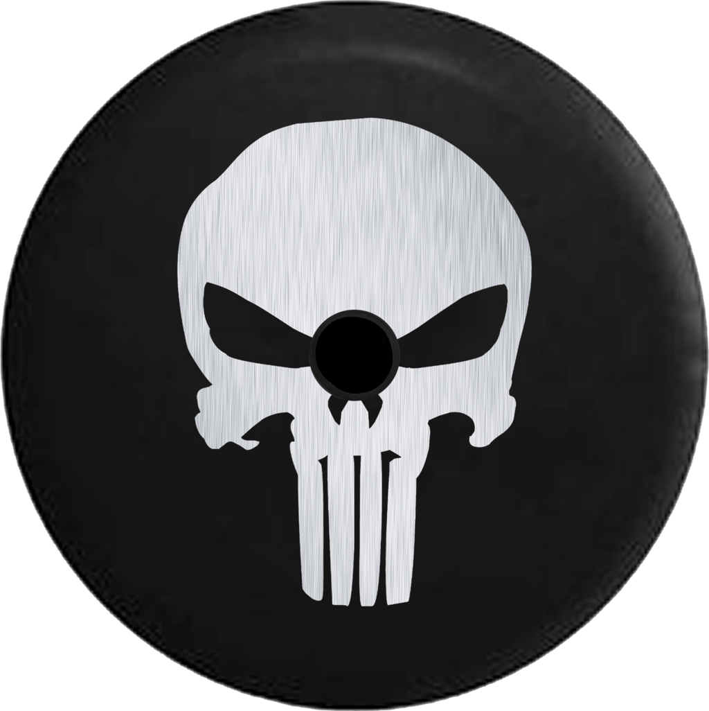 Jeep Wrangler Jl Backup Camera Day Vintage American - Punisher Skull Gold And Black (1024x1026), Png Download