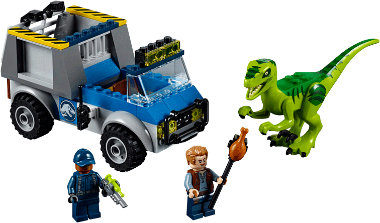 Lego Jurassic World 10757 Juniors Raptor Rescue Truck - Jurassic World Lego 10757 (800x800), Png Download