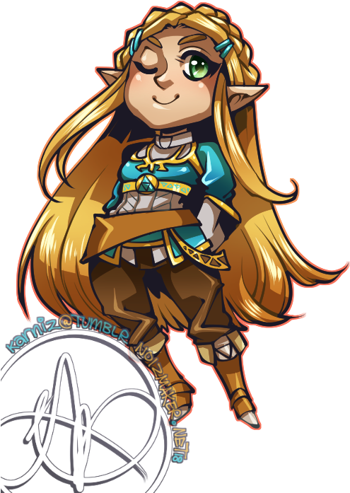 Legend Of Zelda, Breath Of The Wild - Zelda The Breath Of The Wild Cute (500x750), Png Download