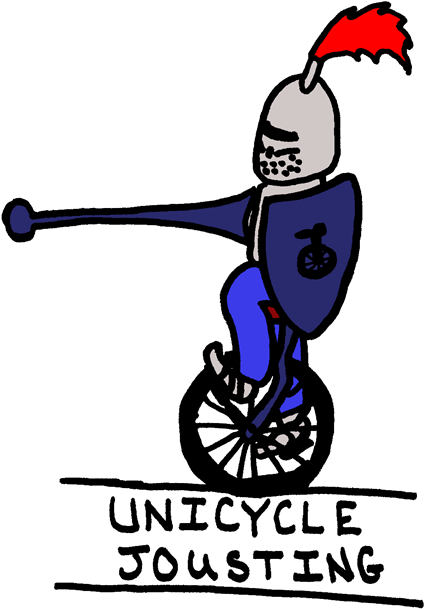 Unicycle Jousting Color - Street Unicycling (514x768), Png Download