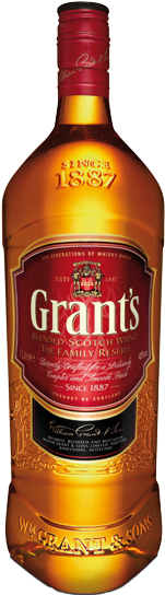 Grants Scotch Whisky 1 Litre (312x559), Png Download