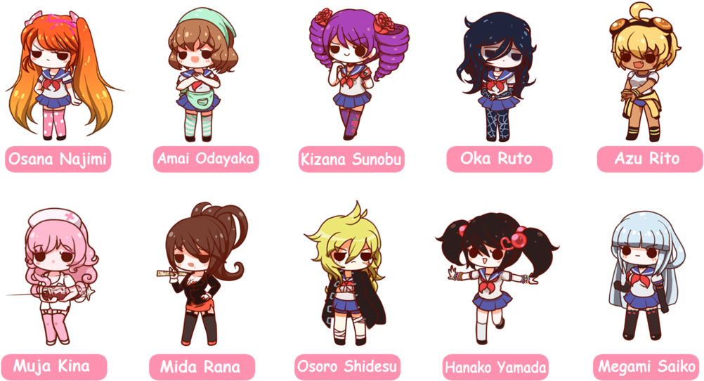 Yandere Simulator Chibi Rivals By Dancerquartz-dav0zj4 - Las Rivales De Yandere Simulator (1024x564), Png Download