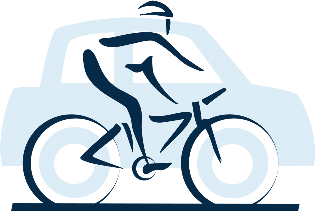 Regional Planning Commission Developed Share The Road - Cars And Bikes Sharing The Road (1009x1200), Png Download