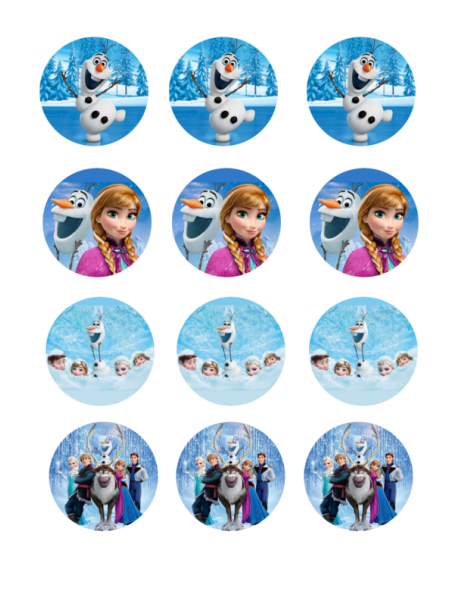 Frozen Cupcake Toppers - Frozen Characters For Cupcakes (600x600), Png Download