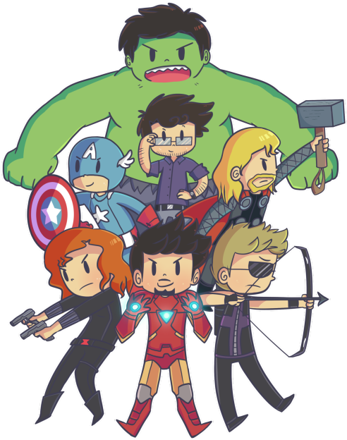 Brony Iron Man Tony Stark Captain America Steve Rogers - Avengers Fan Art Cute (500x667), Png Download