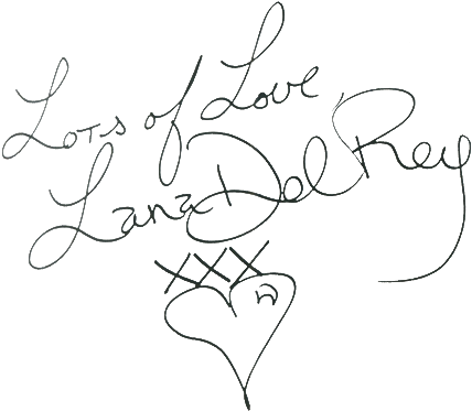 Lana Del Rey Has Signed Your Blog - Lana Del Rey Firma (500x500), Png Download