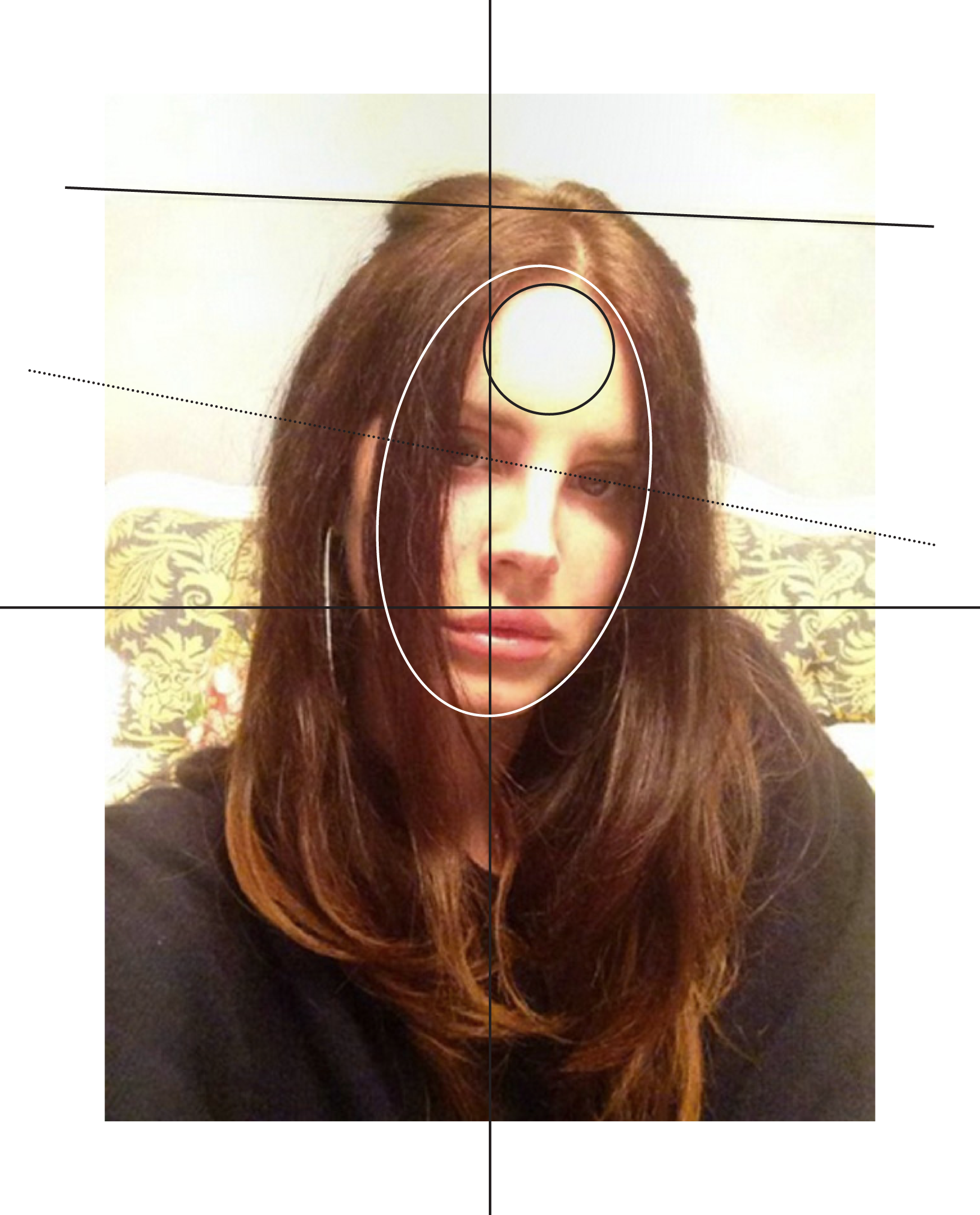 Lana Del Rey Selfie Date Published - Lana Del Rey Asymmetric Face (1630x2020), Png Download