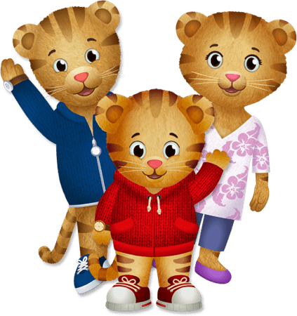 Daniel Tiger With Mum And Dad - Daniel El Tigre Y Su Familia (423x450), Png Download
